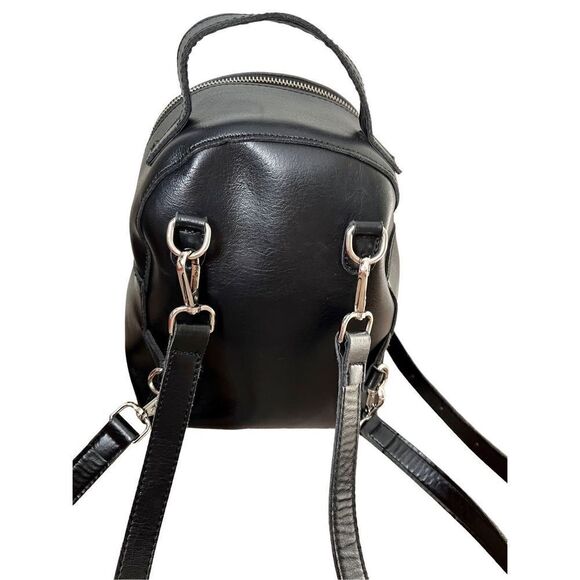 Brandy Melville Black Mini Leather Backpack - Picture 2 of 14